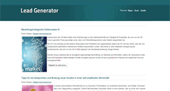 Desktop Screenshot of lead-generator.de